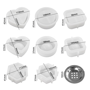 Moule en résine INTODIY pour brûleur d'encens, pot, cœur, hexagone, carré, boîte de rangement arabe, décoration intérieure, béton, plâtre, ciment, avec sac inclus - Product Image 6