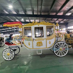 รถม้าไฟฟ้าสุดหรู คุณภาพเยี่ยม สีขาว สำหรับ 4-6 คน ขับเคลื่อนด้วยมอเตอร์ไฟฟ้า แบบราชวงศ์  มี 4 ล้อ  ขาย - Product Image 5