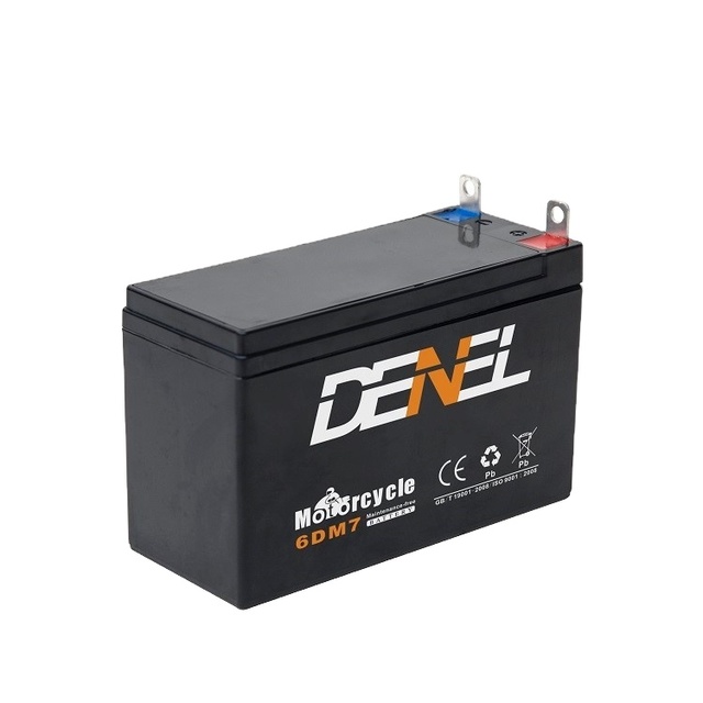 Long Lasting 7AH Capacity 6DM7 sealed Maintenance Free Motorbike Battery