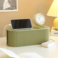 Boîte de gestion de câbles York de bureau cache-cordon avec 10 pièces Silicone USB fil organisateur câble Clip ensemble pour bureau à domicile