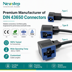 Connettore per Elettrovalvola Premium <span class=keywords><strong>DIN</strong></span> 43650, Lunghezza Cavo Personalizzabile, Connettori Forme A B C, Resistente al Calore -40~125°C per Uso Industriale - Product Image 2
