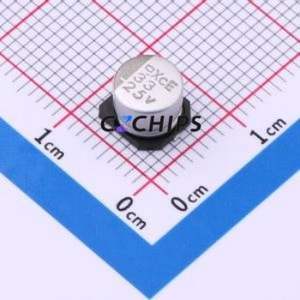 ตัวเก็บประจุอิเล็กโทรไลต์อะลูมิเนียมแบบ SMD รุ่น EMVE250ARA330MF55G ขนาด D6.3xL5.2 มม. 33uF 20% 25V 50mA-120Hz - Product Image 1