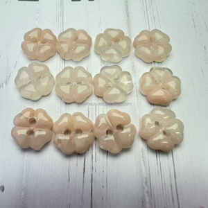 クローバーミルク春と秋の子供用シャツ樹脂2穴ボタンデコレーションカーディガン花型ボタン - Product Image 1