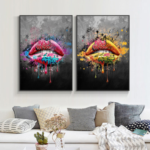 Cô Gái Gợi Cảm vẽ tranh sơn dầu tường nghệ thuật vẽ tay nghệ thuật Graffiti đường phố Pop 100% - Product Image 2