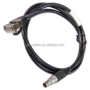 Ethernet RJ45 to F Series F102 F0S3 8pin Connector with 1 Meter Custom Cable Overmolding Cable For Communication Equipment