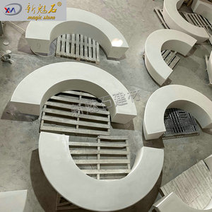 Nuevo Banco de Piedra Mágica UHPC con Hueco Cuadrado para Árboles, 3 cm de Grosor, Resistente a la Corrosión, Asientos para Paisajismo - Product Image 4