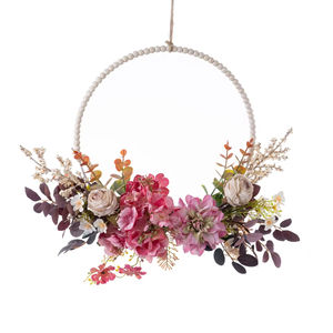 Guirlande de fleurs artificielles réalistes Dahlia Rose Hortensia avec verdure pour porte d'entrée, mur, mariage, Thanksgiving, remise de diplôme - Product Image 5