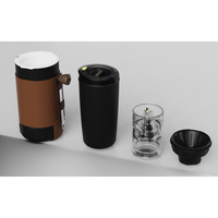 Kit de café manuel en acier inoxydable pour le café, ensemble personnalisé de 380ml 460ml pour le camping