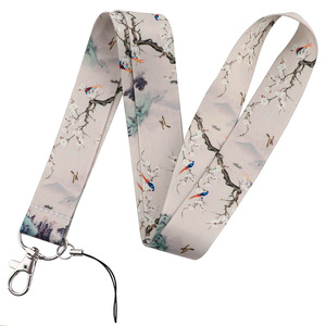 Customizable Multi-Printing Nylon Fabric Lanyard with Dog Hook & ID Card Holder-Washable
