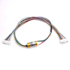 Electrical Wire Harness Miniature Slip Rings IP68 1/2/3/4A Current with 10/20/30 Pin Pitch Connectors Cable Assembly