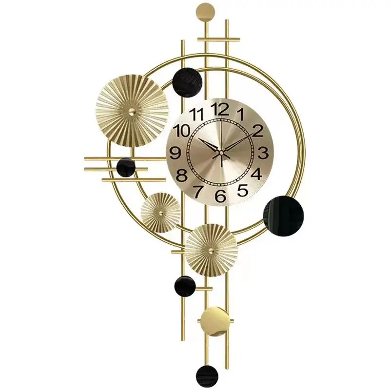 2024 Modern Luxury Wall Hanging Clock 78*45 Large Dropshipping Products Decorative Metal Wall Watch Clock Home House Decor