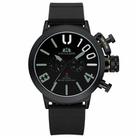 Montre automatique mécanique pour homme avec boîtier en alliage, lumineuse, calendrier, affichage de la semaine, style sport, bracelet en caoutchouc, aiguille cachée, étanche 30M