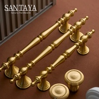 Ручки Santaya из матовой латуни для кухонных шкафов, мебельные ручки для спальни, гардероба, ящиков, бронзовые ручки для мебели