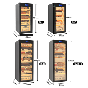Humidor à cigares électrique en bois de cèdre espagnol avec réfrigération à température et humidité constantes et élimination de l'ammoniac - Product Image 1
