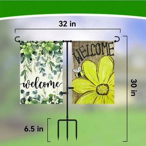 Bandera de Jardín Personalizada con Logotipo, Impresión Digital por Sublimación, Color Brillante, Precio Económico Promocional - Product Image 2