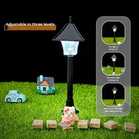 Mini-Straßenlaterne Nachtlicht Mikro-Landschaft Plastikmodell Leuchtendes Spielzeug Geburtstagsgeschenk Feiertagsausstellung Dekorative Atmosphäre