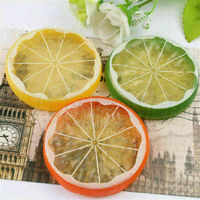 1Pcs Kunstmatige Plastic Plakjes Citroen Levensechte Nep Fruit Wobble Decoratieve Props