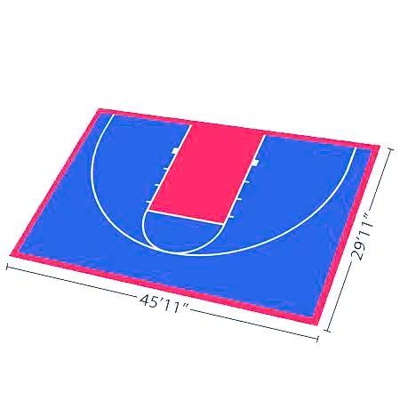 Materiale modulare 20x20 piedi campo da basket PP, piastrelle di plastica, pavimentazione sportiva temporanea all'aperto