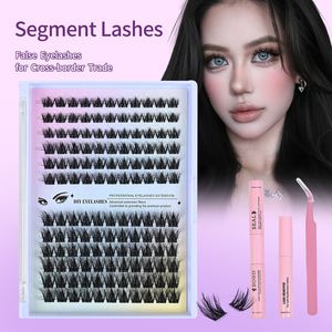 Pestañas postizas voluminosas en forma de racimo, rizadas, individuales, para autoaplicación, extensiones de pestañas para maquillaje de ojos - Product Image 1