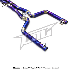 Silencieux arrière de luxe en titane OEM poli pour Mercedes-Benz C63/C63S AMG W205 4.0T 2015-2019, échappement léger Boska - Product Image 2