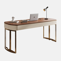 Ensemble bureau et chaise d'ordinateur en métal convertible haut de gamme de luxe léger E1 Table de bureau en bois avec écriture pour le bureau du PDG