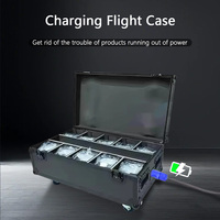 Projecteur LED Uplight Sans Fil DMX512 W-DMX à Batterie 6*18W, Contrôle Vocal Wi-Fi RDM, RGBWA+UV 6-en-1, Avec Flight Case