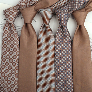 Corbata de Negocios para Hombre, Estilo Clásico, Color Caqui Retro, Personalizada de Fábrica, Corbata Color Champán para Bodas - Product Image 1