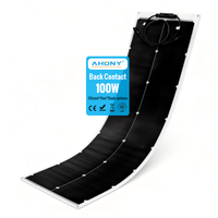 Panneaux solaires AHONY flexibles double face ETFE de type N eGo S100-500W, efficacité 22,5 %, résistance aux intempéries supérieure, adaptés aux toits courbes