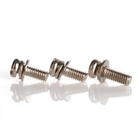 Vis de fixation personnalisées M2 M3 M4 M5 M6 M8 M10 avec rondelles à ressort, rondelles plates, vis à tête cylindrique cruciforme et vis à tête ronde pour automobile, combinaison triple