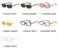 Bettega Lunettes de soleil transfrontalières à monture étroite Europe et États-Unis personnalité mode carré simple lunettes de soleil élégantes