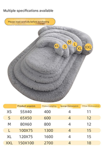 Cross-Border Waterproof Cats <strong>Dogs</strong> Pet Mat Detachable Soft Long Plush <strong>Bed</strong> Solid Fleece Nest Cats <strong>Bed</strong> Cave Sponge Filling Soft - Product Image 3
