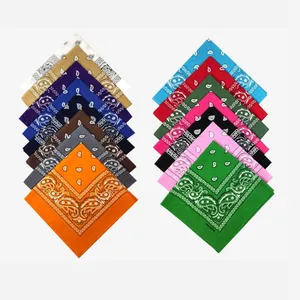 Wholesale Classic Multifunction 54x54cm Printed Cycling Neck Head Paisley Polyester Bandana for Men