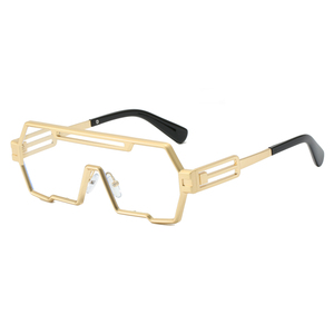 <span class=keywords><strong>Gafas</strong></span> <span class=keywords><strong>de</strong></span> Sol Steampunk para Hombre y Mujer, Estilo Vintage, Protección UV400, Montura Grande Amarilla, Lentes <span class=keywords><strong>de</strong></span> Sol - Product Image 4