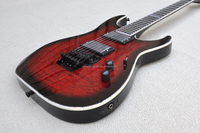 Guitare électrique Flyoung Quilted Maple, fabrication haut de gamme, guitares de qualité supérieure, corps avec binding coloré