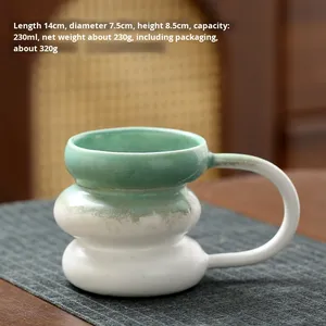 Tasses et gobelets à latte en céramique modernes et simples, portables et réutilisables pour les fêtes, vente en gros - Product Image 4