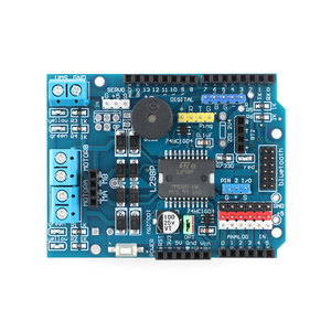 L298p DC đ<span class=keywords><strong>i</strong></span>ều khiển động cơ Mô-đun Mở rộng Board động cơ bước xe thông minh Robot phụ kiện mô-đun động cơ lá chắn bảng màu xanh cho Arduino - Product Image 2