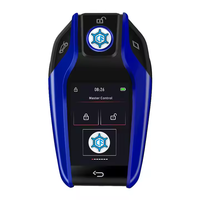 Clé de voiture universelle Rocco avec écran tactile LCD, télécommande pliable, coque de clé à distance, entrée sans clé, clés de véhicule CF618 en aluminium