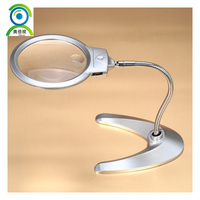 Loupe de bureau portable MG4B-9 2,25x 5x avec lentille en verre LED 90mm/22mm et lampe, garantie 1 an, pour la lecture