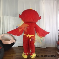 Funtoys mascotte de faucon à fourrure rouge personnalisée, déguisement animal de dessin animé aigle oiseau volant mascotte carnaval déguisement pour adulte