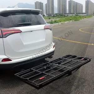 Foldable Car Luggage Tail Rack Car SUV Receiver Cargo Rack Folding Shelf Rear Luggage Basket Folding Shelf Carrier