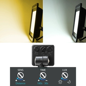 Reflector <span class=keywords><strong>LED</strong></span> <span class=keywords><strong>con</strong></span> <span class=keywords><strong>Sensor</strong></span> <span class=keywords><strong>de</strong></span> <span class=keywords><strong>Movimiento</strong></span> PIR <span class=keywords><strong>de</strong></span> 10W 20W 30W 50W <span class=keywords><strong>100W</strong></span> para Exteriores, 220V, Impermeable IP66, Blanco o Negro, para Jardín o Calle - Product Image 4