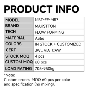 Cerchi in Lega di Alluminio Makstton Flow Formed FF-MR7S per <span class=keywords><strong>Volkswagen</strong></span> <span class=keywords><strong>Polo</strong></span>, 15-16 Pollici, Disponibili per Skoda Fabia A1 - Product Image 6