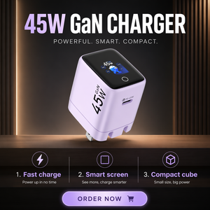 Doublepow เครื่องชาร์จ PD GAN Type C 45W, 3C อะแดปเ<span class=keywords><strong>ต</strong></span>อร์เ<span class=keywords><strong>ด</strong></span>ินทางที่<span class=keywords><strong>ชาร์จ</strong></span>เร็วได้รับการรับรองสำหรับโทรศัพท์แล็ปท็อปแท็บเล็<span class=keywords><strong>ต</strong></span>แรงดันไฟฟ้ากว้าง - Product Image 2