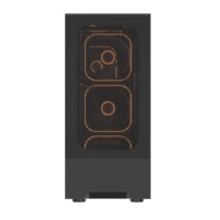 Boîtier d'ordinateur de jeu ATX de taille moyenne avec panneau en maille, en matériau SPCC, ports USB 3.0, USB 1.0 et audio HD