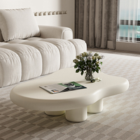 Table basse style crème Nordic Cloud, mobilier de maison moderne convertible, design minimaliste populaire pour petit salon