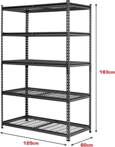 Étagère de rangement industrielle réglable sans boulons en acier inoxydable robuste à 4 niveaux, surface galvanisée de 4 mm d'épaisseur, personnalisable - Product Image 3