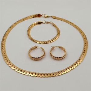Women's Jewelry Sets Necklace Earrings Gift Set 18K Gold Plated Stainless Steel Certified Lightweight Trendy Wedding Party - Product Image 2
