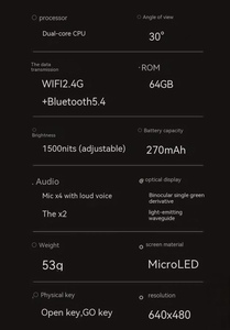 <span class=keywords><strong>Lunettes</strong></span> intelligentes de traduction 2026 INMO GO3 GO 3 AR VR AI avec caméra de <span class=keywords><strong>réalité</strong></span> <span class=keywords><strong>augmentée</strong></span> et écran intelligent pour la traduction de texte et d'audio - Product Image 4