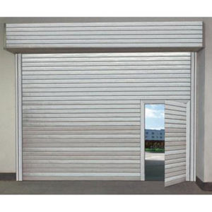 Porte de volet roulant de porte de sécurité coupe-vent de haute qualité avec télécommande pour application extérieure Surface finie - Product Image 5