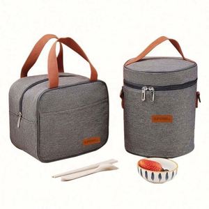 Bolsa Térmica Reutilizable Impermeable para Picnic, Ecológica, con Diseño de Letras Impresas, Bolsa para Almuerzo, Muestra Gratis Después de Consultar - Product Image 3